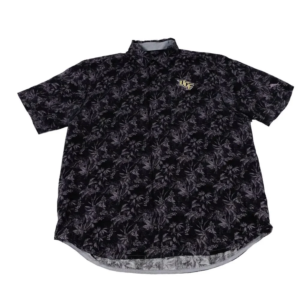 UCF Tommy Bahama Floral Hawaiian Button Up University Central Florida Medium - Picture 2 of 9